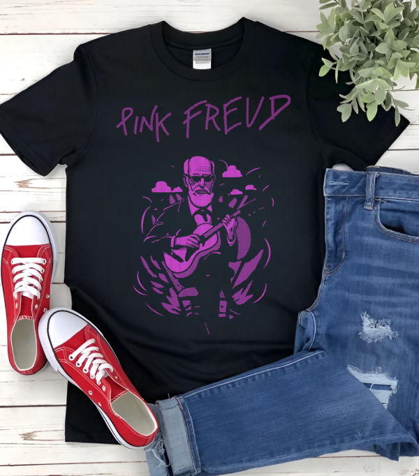 Pink Freud Funny Vintage T-shirt Design