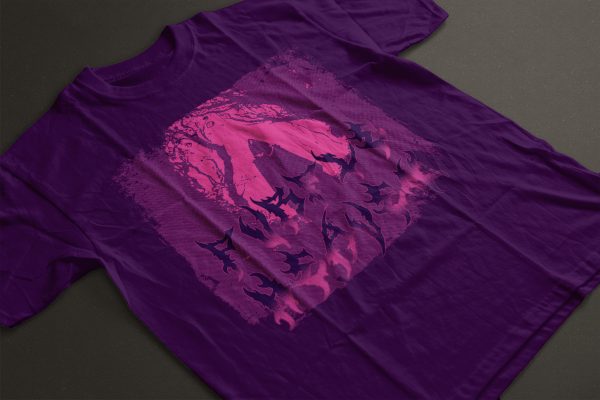Purple Heaven Dark T-shirt Design